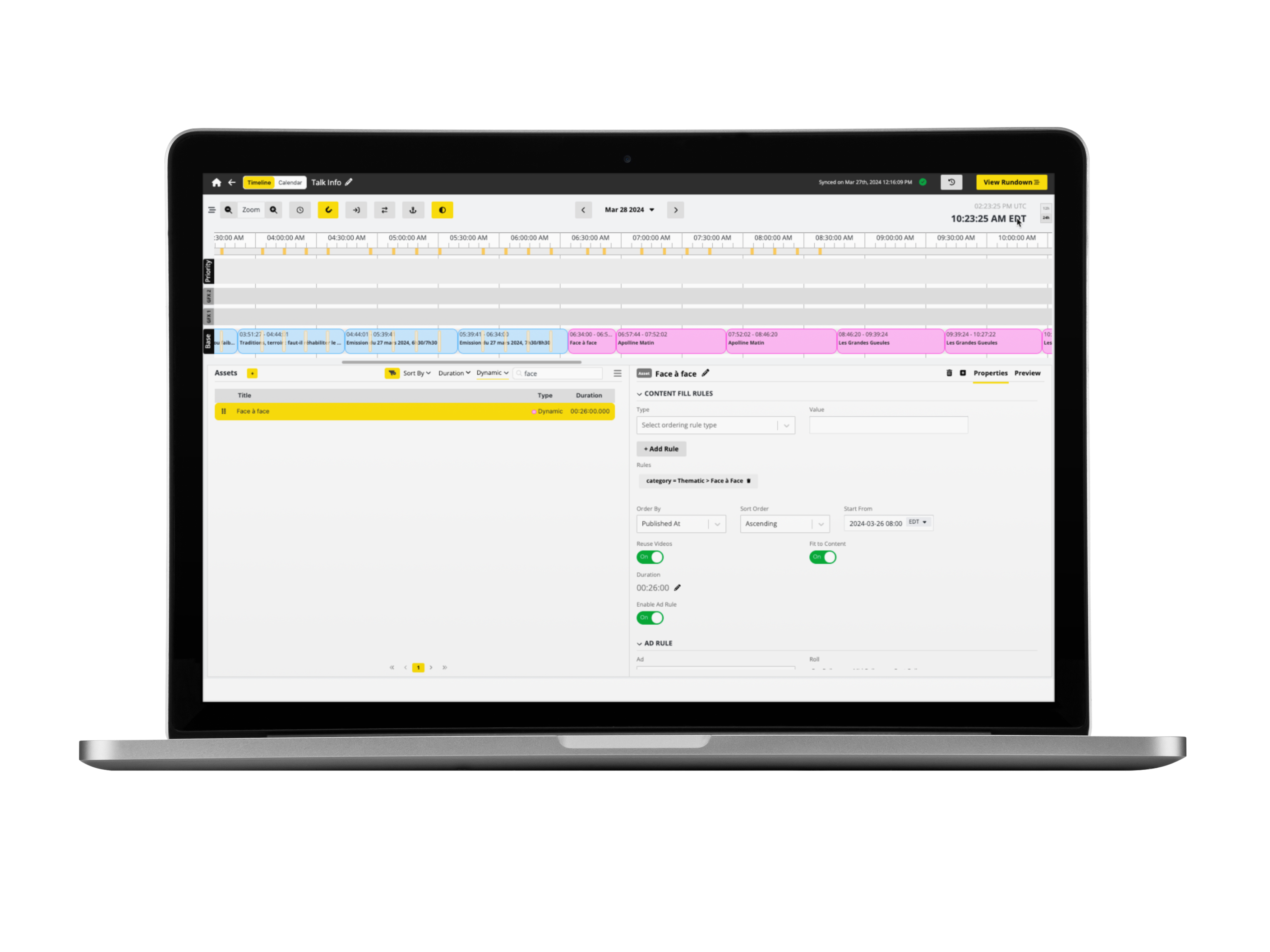 Dynamic Blocks in Playout