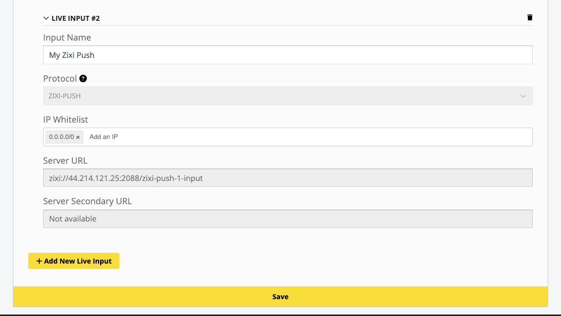 Playout Live Input Image 2