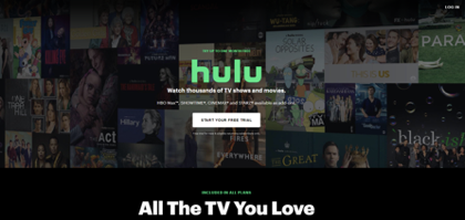 HULU Login Screen